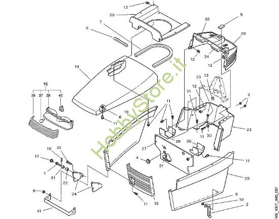 G - Cofano motore MT MT 880 della marca Viking
