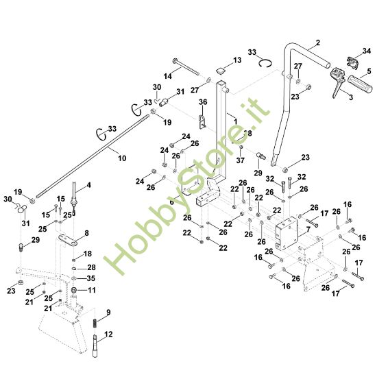 Picture of B - Triangolo di accoppiamento frontale, meccanico - 1 AKD 500