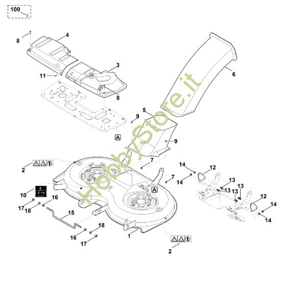 Picture of B - Carter apparato di taglio AMS 127