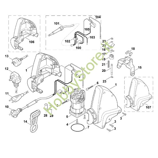 Picture of A - Corpo, Elettromotore HE 500