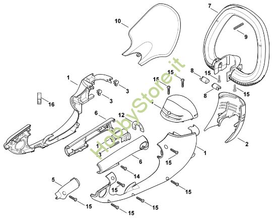 Picture of A - Scocca, elementi di comando HE 810