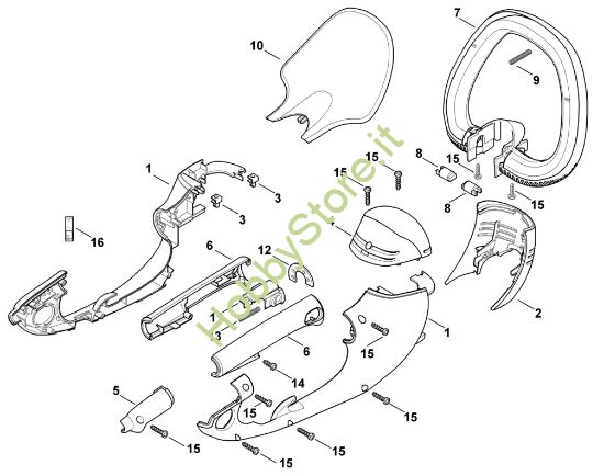 Picture of A - Scocca, elementi di comando HE 815
