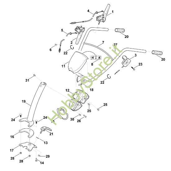 Picture of A - Manubrio HB 445.1 R