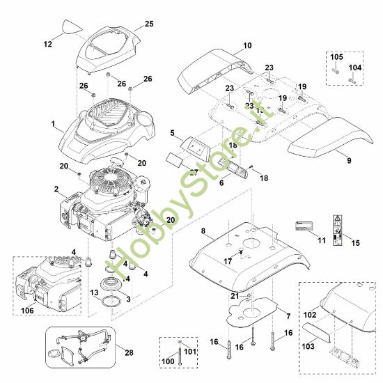Picture of C - Copertura, motore HB 560.0