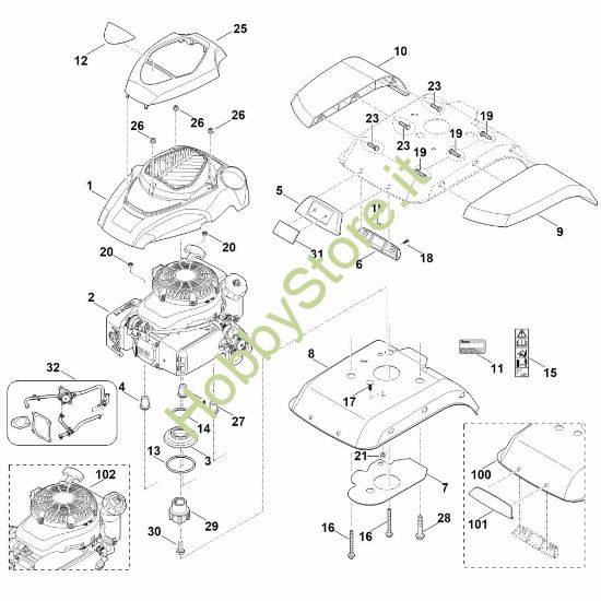 Picture of C - Copertura, motore HB 685.0