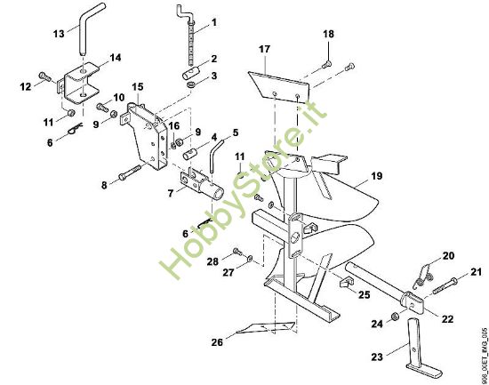 A - Aratro bivomere Parti accessorie ADP 600 della marca Viking