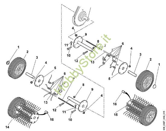 B - Kit dissodatore Parti accessorie ARL 400 della marca Viking