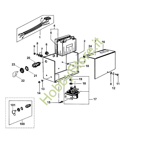 Picture of G - Contenitore batteria AB 4099 SE
