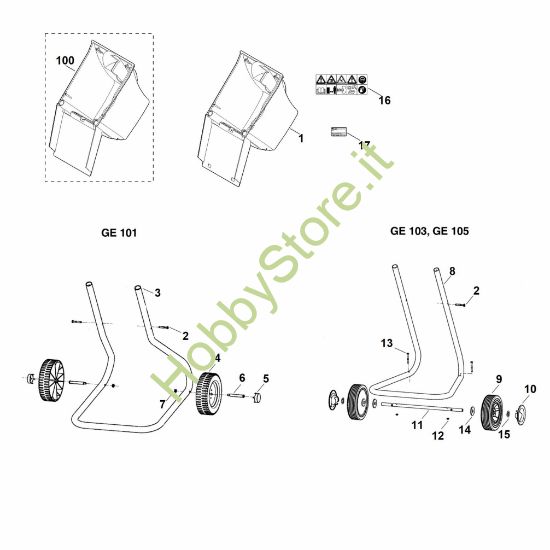Picture of B - Piede della ruota GE 103