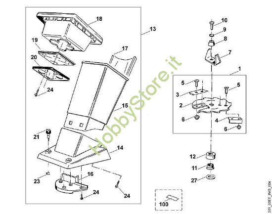 D - Imbuto, gruppo lame GE GE 110 della marca Viking