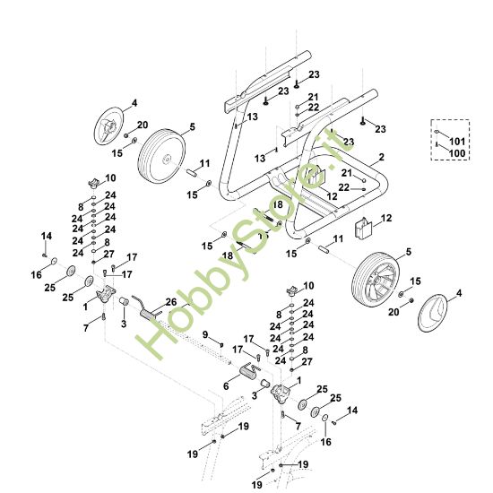 Picture of B - Piede della ruota GE 140.0 L