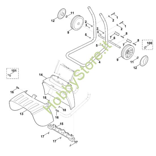 Picture of C - Piede della ruota GE 150.1