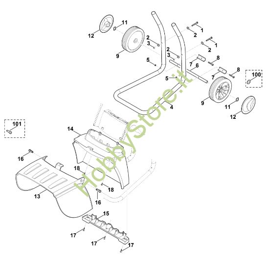 Picture of C - Piede della ruota GE 250.1 S