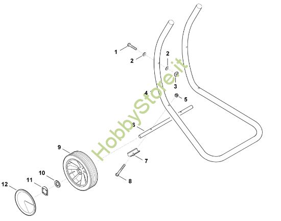 Picture of C - Piede della ruota GE 260 S