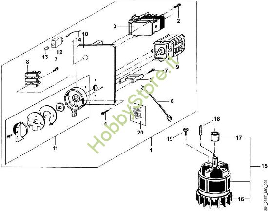 B - Motore, interruttore GE GE 335 della marca Viking
