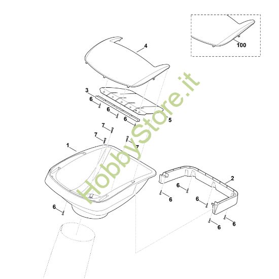 Picture of A - Parte superiore imbuto GE 355.1