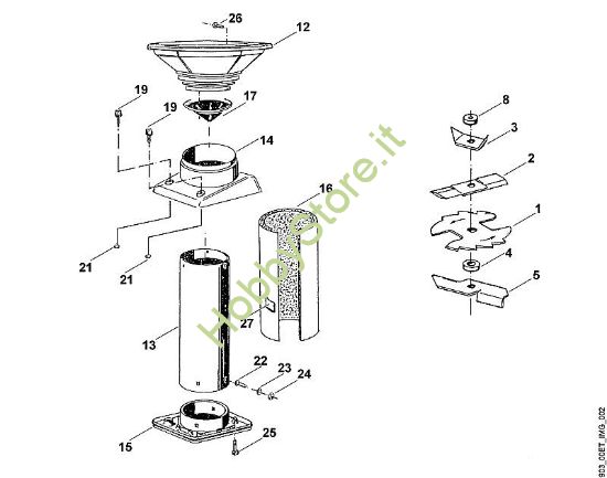 A - Kit biotrituratore Parti accessorie SET 200 della marca Viking