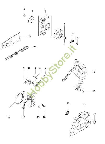 Picture of Copricatena e frizione GS 35 Motosega