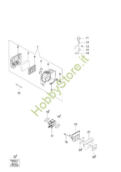 Picture of Filtro aria e carburatore WP 300 (Euro 2) Motopompa