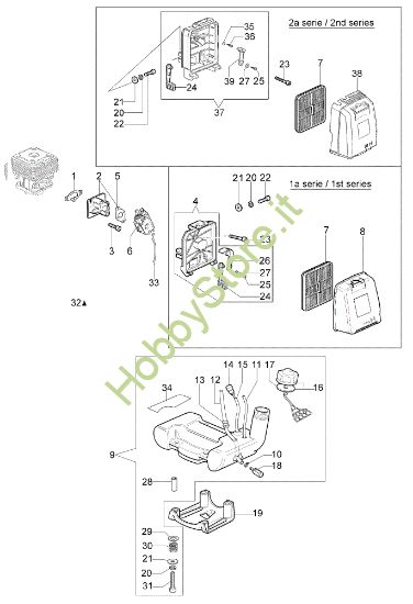 Picture of Serbatoio e filtro aria SPARTA 380 S (Euro2) Decespugliatore