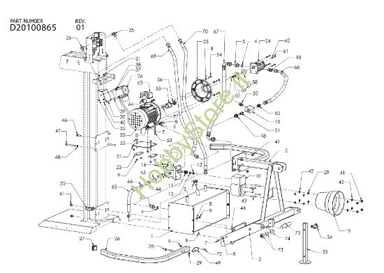 Picture of Gruppo trifase + PTO SPL 1700 T+PTO Spaccalegna