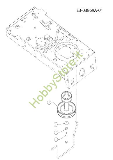 Picture of Leva e puleggia motore KROSSER 92/13,5 T Cat.2010 Trattorino