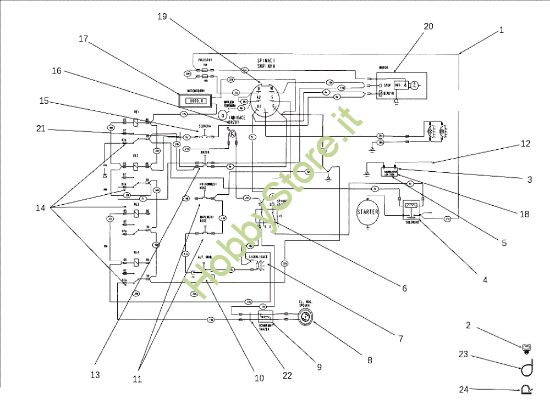 Picture of Schema elettrico OM 106J/17,5H Cat.2010 Trattorino