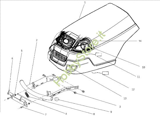 Picture of Cofano (1/3) OM 106J/18H Cat.2010 Trattorino
