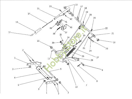 Picture of Regolazione piatto di taglio OM 105J/22H Cat.2010 Trattorino (solo per il mercato tedesco)