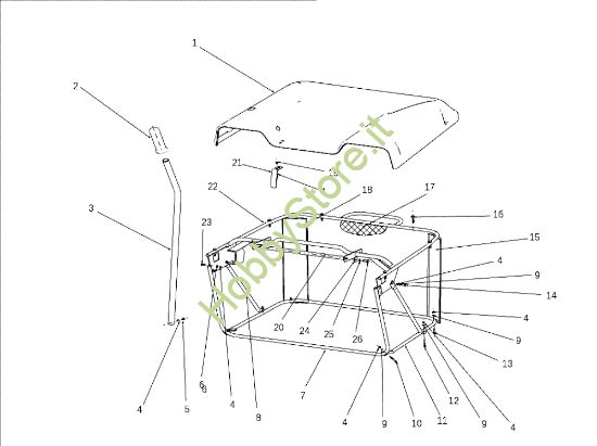 Picture of Sacco raccoglierba OM 105J/22H Cat.2010 Trattorino (solo per il mercato tedesco)