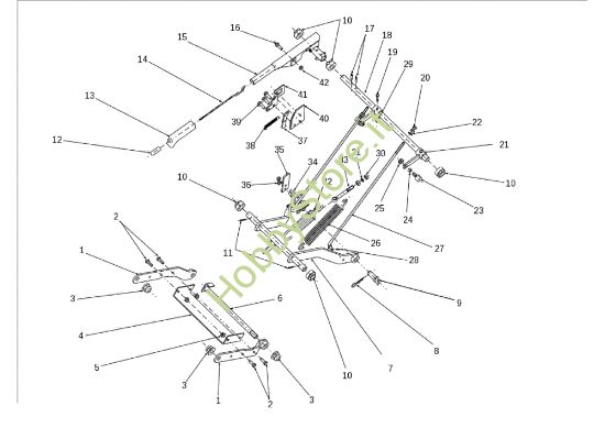 Picture of Regolazione piatto di taglio OM 106J/24H Cat.2010 Trattorino