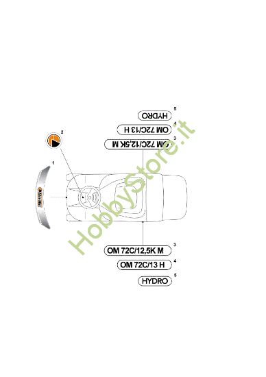 Picture of Etichette (2/2) OM 72C/12,5KM Cat.2011 Trattorino