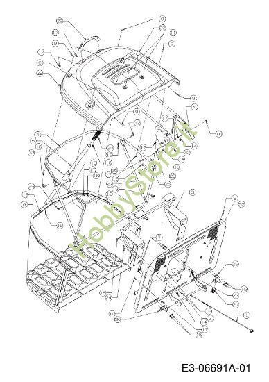 Picture of Sacco raccoglierba (13CG49KE636) KROSSER 92/16 H Cat. 2011 (13XXXXXX636) Trattorino