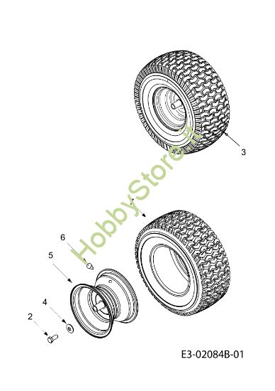 Picture of Ruote posteriori KROSSER 105/17,5 H Cat. 2011 (13XXXXXX636) Trattorino