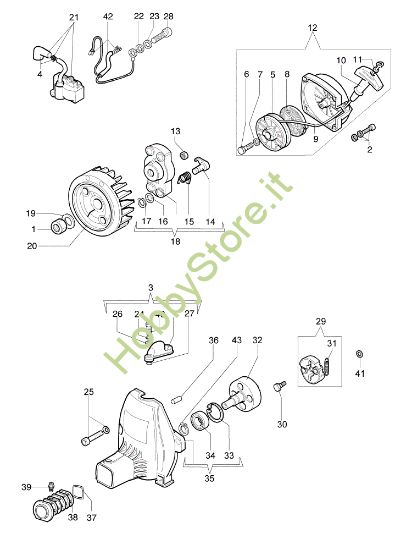 Picture of Avviamento e frizione 450 BP Decespugliatore
