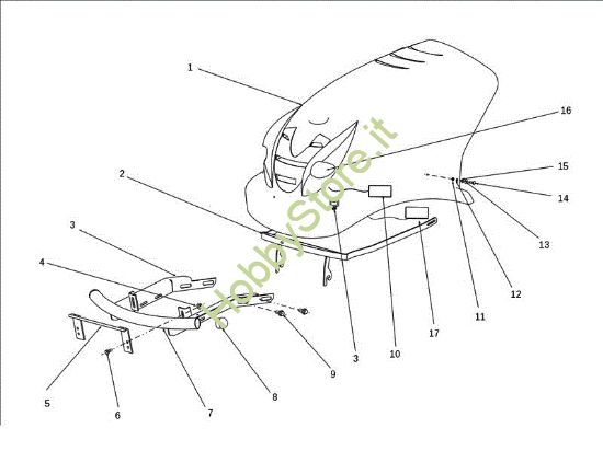 Picture of Cofano (1/3) OM 106J/24H 4X4 Cat.2011 Trattorino