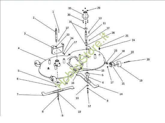 Picture of Piatto di taglio (1/2) OM 124J/22 H Cat.2011 Trattorino