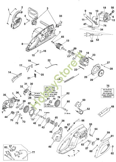 Picture of Esploso completo E 1700 Elettrosega