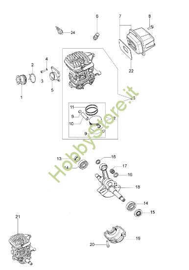Picture of Motore GS 44 (Euro 1) Motosega
