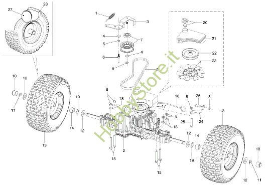 Picture of Trasmissione MISTRAL 72/13 H (4in1) e EURO 5 Trattorino
