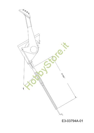 Picture of Cavo acceleratore KROSSER 80/12,5 T Cat.2012 Trattorino