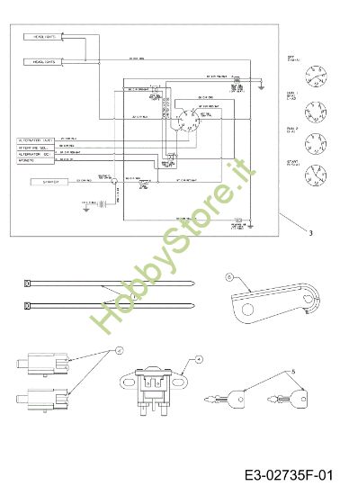 Picture of Schema elettrico (1/2) TORNADO 97/13 T Cat.2012 Trattorino