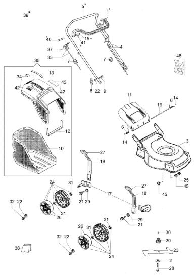 Picture of Esploso G 48 PK COMFORT PLUS (K500) Rasaerba