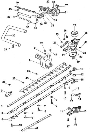 Picture of Gruppo lame HT 26 S Tagliasiepi