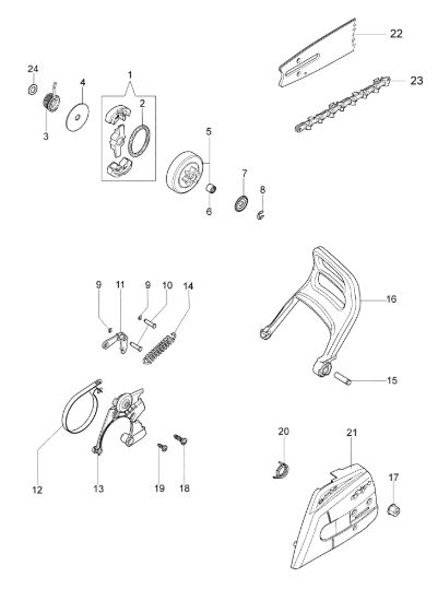 Picture of Copricatena e frizione GS 35 C (Euro 1) Motosega