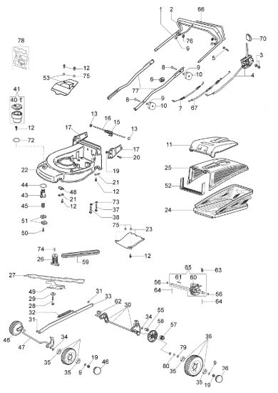 Picture of Esploso MAX 44 TK (K650) Rasaerba