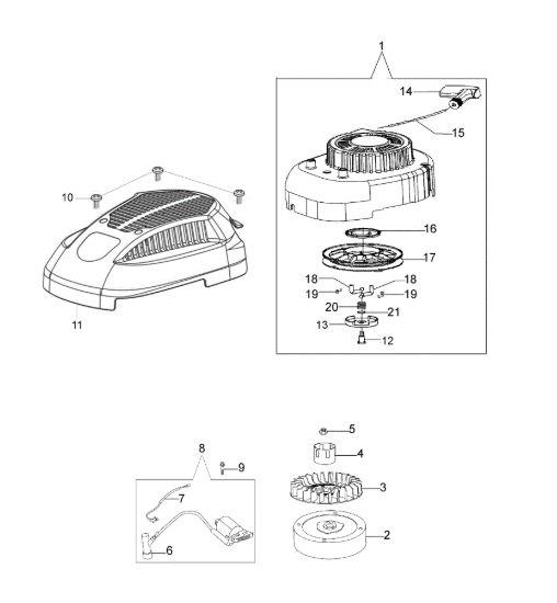 Picture of Avviamento e volano GV 53 TK ALL ROAD PLUS 4 (K800) Rasaerba