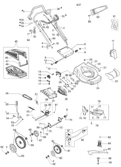 Picture of Esploso completo GV 53 TBX ALLROAD PLUS 4 Rasaerba