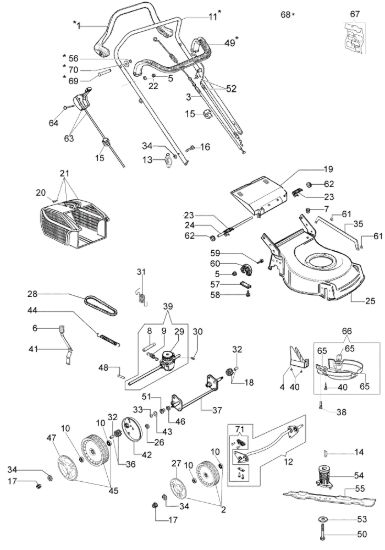 Picture of Esploso completo G 44 TK ESSENTIAL (K500 - AUTOCHOKE) Rasaerba