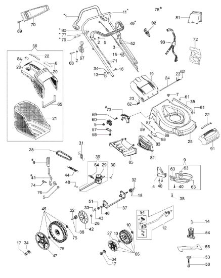 Picture of Esploso completo G 48 TBXE ALLROAD PLUS 4 Rasaerba